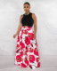Casual Print High Waist Wide Leg Pants XMY-9446