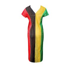 Hollow Out Fishing Net Color Blocking Dress SH-390666