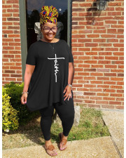 Plus Size Letter Print Long Sleeve 2 Piece Set WAF-776201