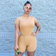 Solid Color Skinny Short Sleeve Top Shorts Casual Suit MXBF-K23ST288