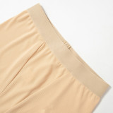 Solid Color Skinny Short Sleeve Top Shorts Casual Suit MXBF-K23ST288