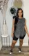 Plus Size Casual Print Sleeveless Sports Two Piece Set WAF-77619