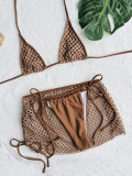 Sexy Tie Up Bikinis Three Piece Swimsuit CASF-6599