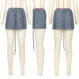 Casual Solid Color Pleated Skirts ASL-6688