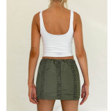 Casual Solid Color Pleated Skirts ASL-6688