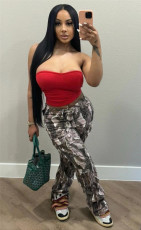 Casual Print High Waist Loose Pants GSMJ-S6917