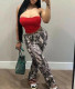 Casual Print High Waist Loose Pants GSMJ-S6917