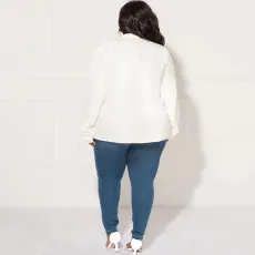 Plus Size Solid Lapel Long Sleeve Small Blazer Jacket NNWF-7899