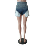 Denim Multi-Pocket Gradient Shorts MEM-88507