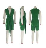 Sexy Bandage Tops And Shorts Two Piece Set MOF-8928