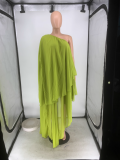 Sexy Chiffon Single Shoulder Irregular Dress(Without Headscar) ZDF-31285