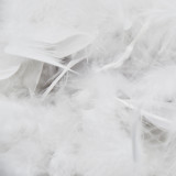 Solid Deep V Neck Feather Patchwork Romper BY-6592