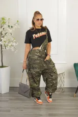 Hip Hop Loose Camouflage Overalls Jumpsuit AIL-248