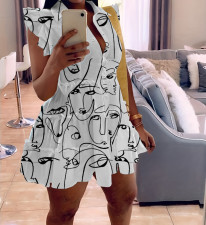 Fashion Print Sleeveless Mini Dress OMY-11020