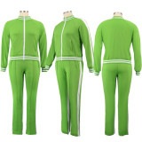 Casual Patchwork Off Shoulder Sport Pants Suit SFY-2342