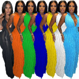 Sexy Wrap Chest Halter High Waist Jumpsuit GFDY-1261