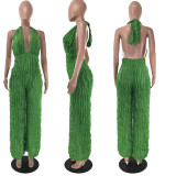 Sexy Wrap Chest Halter High Waist Jumpsuit GFDY-1261