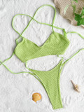 Solid Color Backless Bandage One Piece Swiimsuit CASF-6595