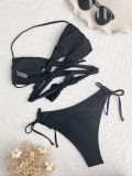 Sexy Backless Patchwork Bikinis Two Piece Set CASF-6570