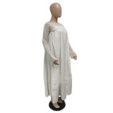Sweater Shawl And Sling Dress Two-piece Set QYXZ-9137