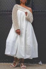 Sweater Shawl And Sling Dress Two-piece Set QYXZ-9137