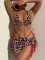 Leopard Print Tie Up Bikinis 3 Piece Set CASF-6594