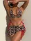 Leopard Print Tie Up Bikinis 3 Piece Set CASF-6594