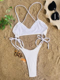 Solid Color Backless Bandage One Piece Swiimsuit CASF-6595