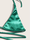 Solid Color Sexy Bandage Bikinis Two Piece Swimsuit CASF-6603