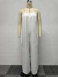 Plus Size Solid Color Sling Wide Leg Jumpsuit NY-10573