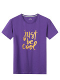 Plus Size Letter Print O Neck T Shirt SXF-30701