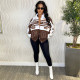 Letter Print RemovableI Jacket Coat V-W8427