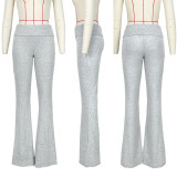 Casual Solid Color Slim Flare Pants ASL-6686
