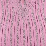 Solid Hot Diamond Feather Splicing Mini Dress BY-6609