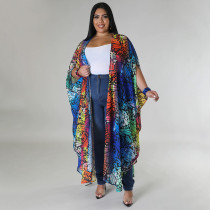 Chiffon Print Fashion Shawl Cardigan NNWF-7882