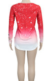 Christmas Print Long Sleeve T Shirt SH-390731