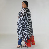 Chiffon Print Fashion Shawl Cardigan NNWF-7882