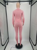 Color Blocking Print Long Sleeve Slim Sport Suit YIM-112