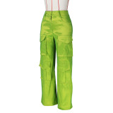Solid Color Multi-Pocket Casual Pants ZSD-0617