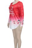 Christmas Print Long Sleeve T Shirt SH-390731