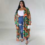 Chiffon Print Fashion Shawl Cardigan NNWF-7882