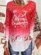 Christmas Print Long Sleeve T Shirt SH-390731