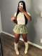 Fake Two-piece Jeans Shorts Pleated Skirt LX-6001