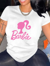 Plus Size Casual Print Short Sleeve T Shirt WAF-9000326