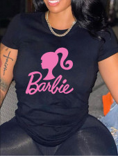 Plus Size Casual Print Short Sleeve T Shirt WAF-9000326