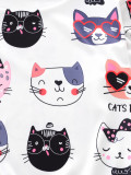 Kids Girls High Collar Print Sweatshirt T Shirt GYMF-112