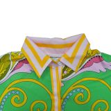 Fashion Print Short Sleeve Shirt Long Pants Two Piece Set BY-C6618
