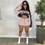 Printed Removable Two Wear Baseball Jacket MDF-5382