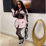 Printed Removable Two Wear Baseball Jacket MDF-5382