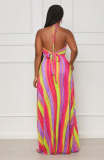 Sexy Print Tie Up Maxi Dress XHXF-366